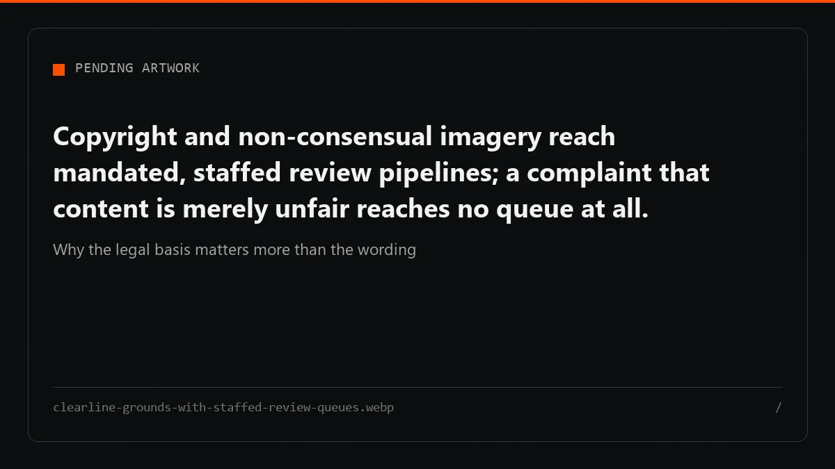 Content removal and reputation management works only where a platform already runs a review queue for that ground.