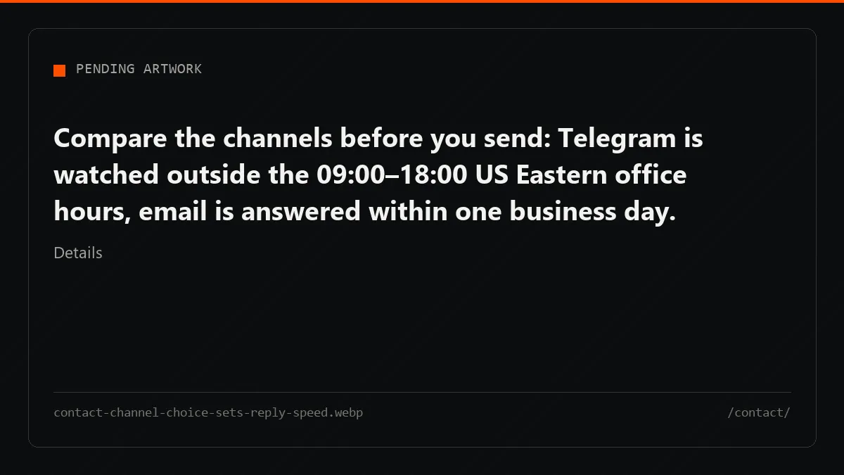 Contact Clearline Reputation on Telegram for a reply within 12 hours; email and post take the longer routes.