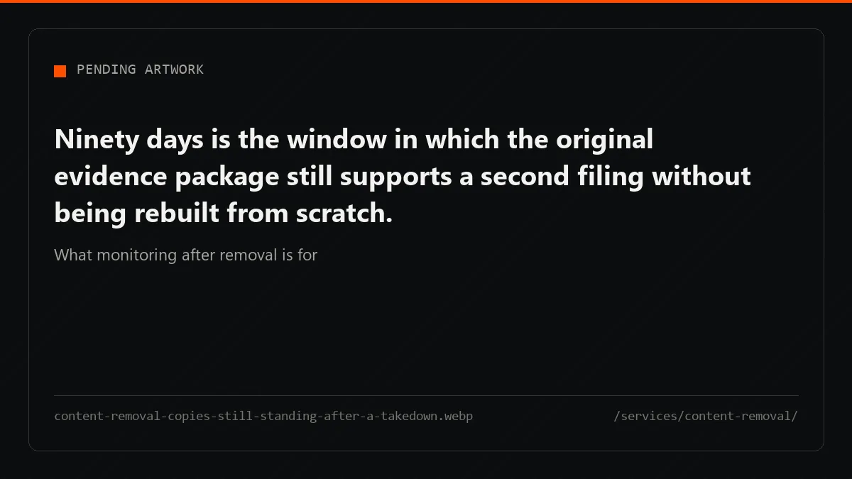 A takedown flattens one copy; scraper caches, archives and re-uploads stay standing until monitoring catches them.