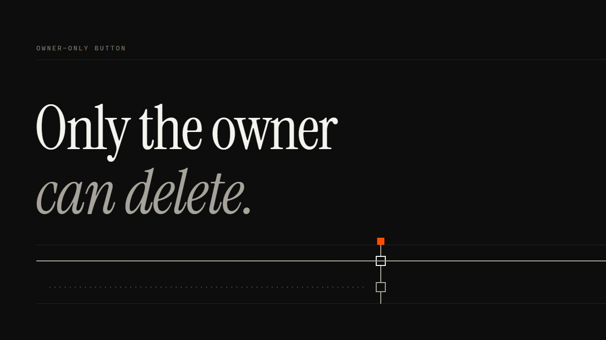 Banner reading Only the owner can delete, for how to delete someone else's TikTok account: the outside run stops short