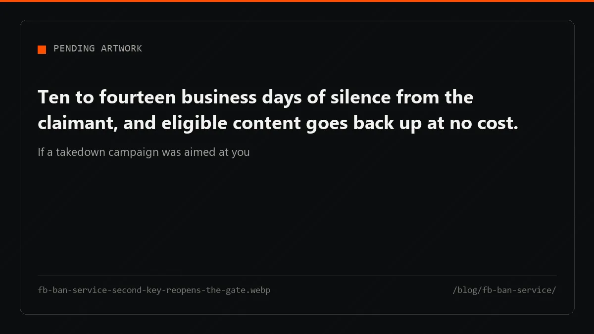 The counter-notification is a second key that reopens a gate a copyright claim closed.