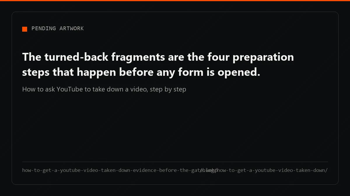 Evidence assembled into a single file before it reaches the filing gate; loose fragments are turned back.