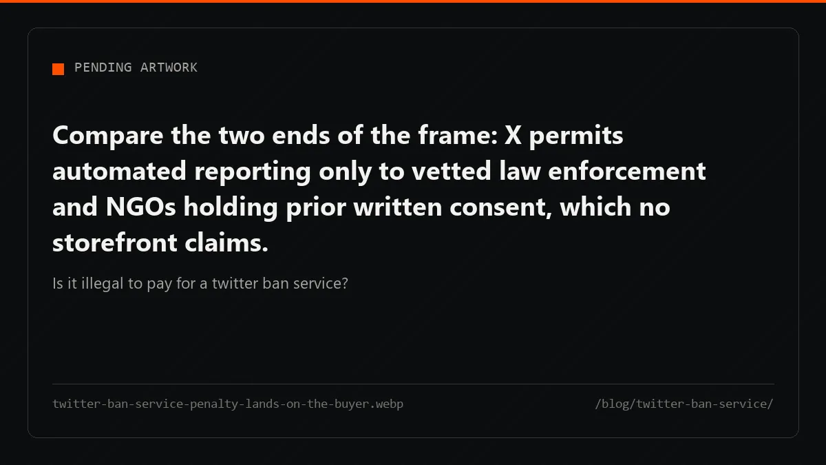 X penalises the account that files and the person who organised it, never the account named in the reports.