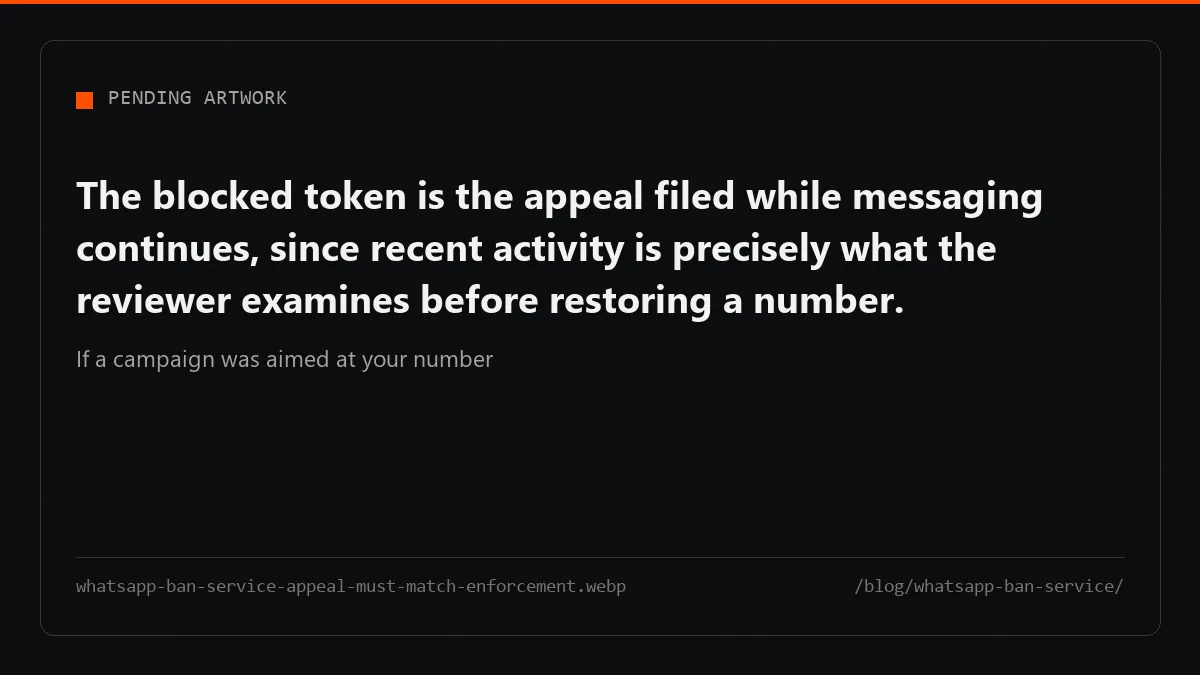 A ban appeal passes only when your account of use fits the enforcement issued; a mismatched claim never reaches review